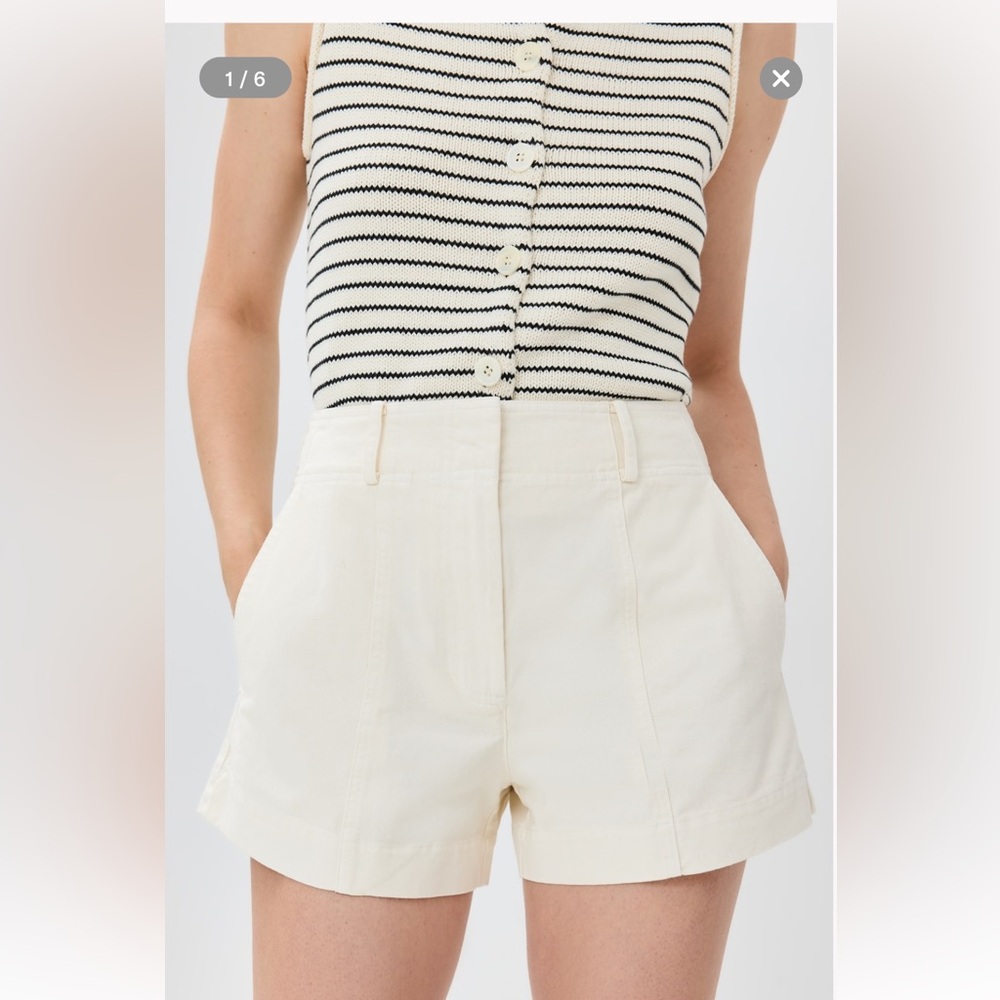Apiece Apart Veras Short - 4 / Cream